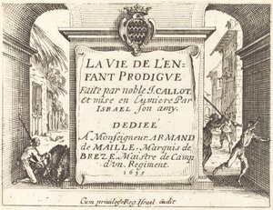 Frontispiz für Der verlorene Sohn, 1635