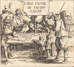 Frontispiz für Varie Figure, ca. 1621 von Jacques Callot