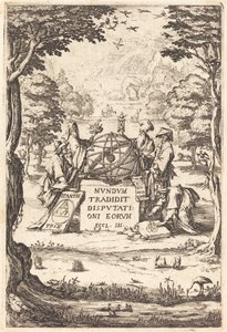 Frontispiz für die Heilige Cosmologia (Titel mit Astrologen) von Jacques Callot