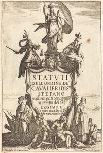Frontispiz für die Statuten des Ordens der Ritter des heiligen Stephanus von Jacques Callot