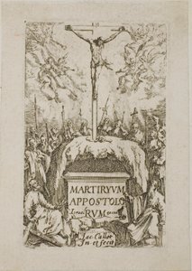 Frontispiz, aus Die Märtyrertode der Apostel von Jacques Callot
