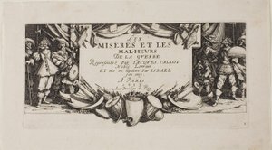 Frontispiz, aus Die Leiden des Krieges von Jacques Callot