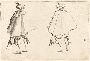 Herr im großen Mantel, von hinten gesehen von Jacques Callot