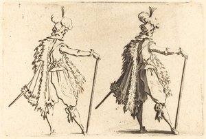 Herr mit Stock von Jacques Callot