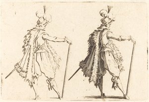 Herr mit Stock von Jacques Callot