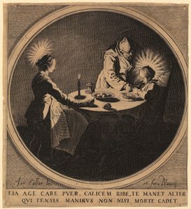 Heilige Familie am Tisch von Jacques Callot