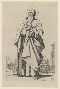 Heiliger Bartholomäus, Blatt 12 der Folge „Jesus, die zwölf Apostel und Maria“ von Jacques Callot