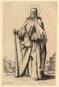 Heiliger Jakobus der Jüngere, Blatt 9 der Folge "Jesus, die zwölf Apostel und Maria" von Jacques Callot