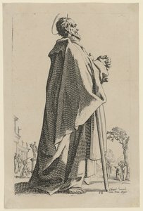 Heiliger Matthäus, Blatt 15 der Folge "Jesus, die zwölf Apostel und Maria" von Jacques Callot