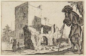 Der Hirte und die Ruinen von Jacques Callot