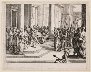 Jesus und die Ehebrecherin, aus der Folge „Das Neue Testament“ von Jacques Callot