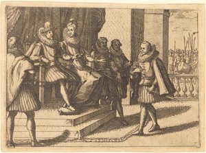 König und Königin beraten über die Türken von Jacques Callot