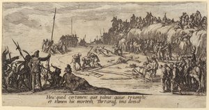 Kreuzigung, Blatt 7 der Folge "Die große Passion" von Jacques Callot