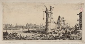 Der Turm von Nesle und Blick auf die Pont-Neuf von Jacques Callot