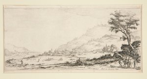 Die Vogeljagd, aus Landschaften für Giovanni de Medici von Jacques Callot