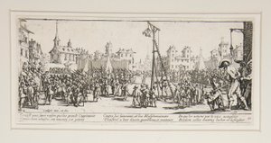 Die großen Elendnisse des Krieges: Nr. 10 - L von Jacques Callot