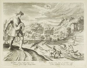 Die Monate. 10, Oktober von Jacques Callot
