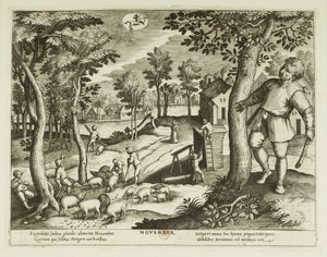Die Monate. 11, November von Jacques Callot