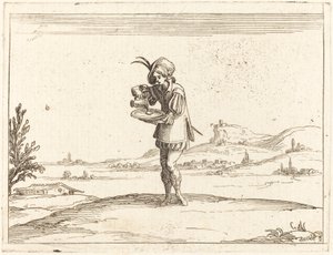 Mann wäscht eine Perle von Jacques Callot
