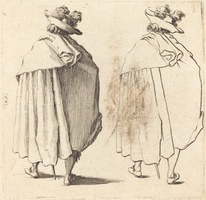 Mann im Mantel, von hinten gesehen von Jacques Callot
