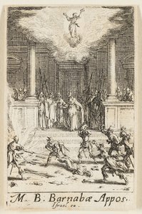 Martyrium des Heiligen Barnabas, Platte fünfzehn aus Die Martyrien der Apostel von Jacques Callot