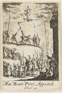 Martyrium des Heiligen Petrus, Tafel eins aus Die Martyrien der Apostel