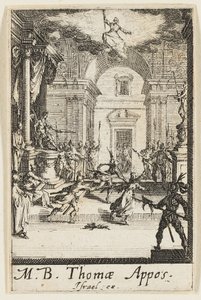 Martyrium des Heiligen Thomas, Platte sechs aus Die Martyrien der Apostel