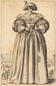 Maskierte Edeldame von Jacques Callot