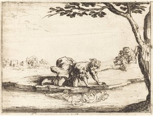 Narziss schaut ins Wasser von Jacques Callot