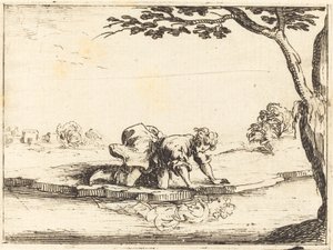 Narziss schaut ins Wasser von Jacques Callot