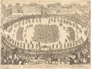 Einer der Infanteriekämpfe von Jacques Callot