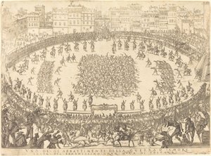 Einer der Infanteriekämpfe von Jacques Callot