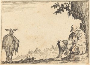 Bauer zieht seinen Schuh aus von Jacques Callot
