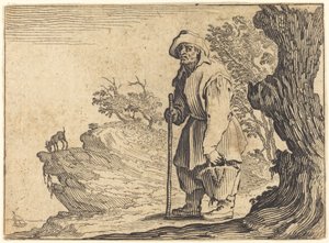 Bauer mit Sack von Jacques Callot