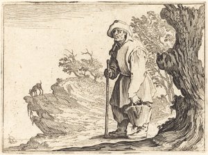 Bauer mit Sack von Jacques Callot