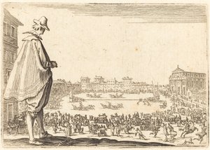 Piazza Santa Maria Novella, Florenz, ca. 1622 von Jacques Callot