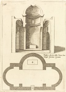 Plan und Aufriss der Kirche der Heiligen Jakob und Johannes