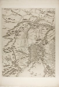 Tafel Zwei aus La Siège de la Rochelle von Jacques Callot