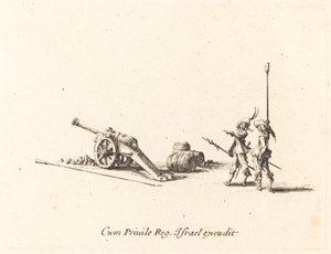 Vorbereitung zum Abfeuern der Kanone von Jacques Callot
