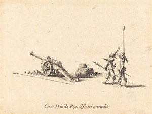 Vorbereitung zum Abfeuern der Kanone, 1634-1635 von Jacques Callot