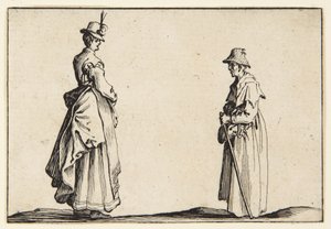 Profile von zwei Frauen von Jacques Callot
