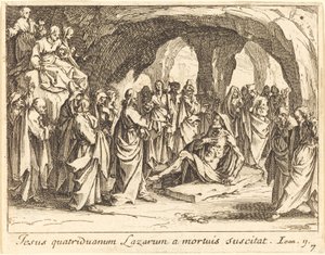 Die Auferweckung des Lazarus von Jacques Callot