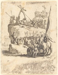 Kreuzaufrichtung, ca. 1624-1625 von Jacques Callot