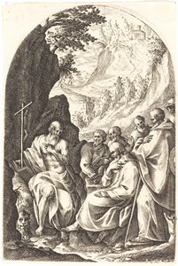 Der heilige Hieronymus unterweist seine Jünger in der Wüste von Jacques Callot