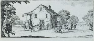 Szene des Plünderns, 1633 von Jacques Callot
