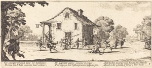 Szene des Plünderns von Jacques Callot