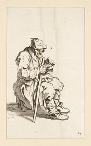 Sitzender Bettler, essend, aus Die Bettler (Le gueux assis et mangeant)