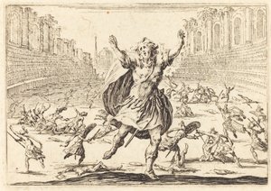 Scharmützel in einem römischen Zirkus, ca. 1622 von Jacques Callot