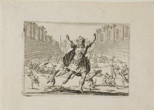 Scharmützel im Zirkus, aus Die Caprices von Jacques Callot