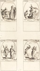 St. Anastasius; St. Theodora; Sts. Vitalis und Valeria; St. Peter Märtyrer von Jacques Callot